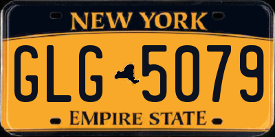 NY license plate GLG5079