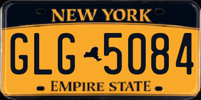 NY license plate GLG5084