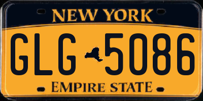 NY license plate GLG5086