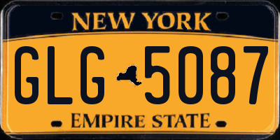 NY license plate GLG5087