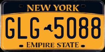 NY license plate GLG5088