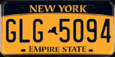 NY license plate GLG5094