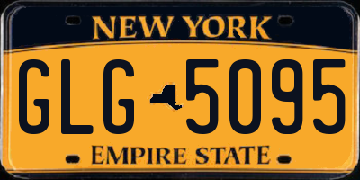 NY license plate GLG5095