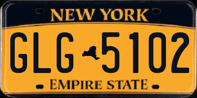 NY license plate GLG5102