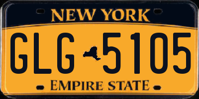 NY license plate GLG5105