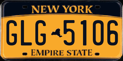 NY license plate GLG5106