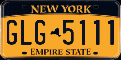 NY license plate GLG5111