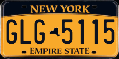 NY license plate GLG5115
