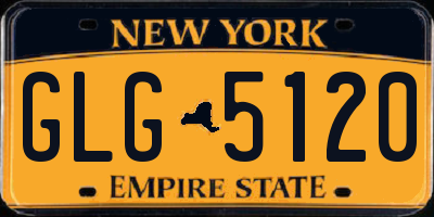 NY license plate GLG5120