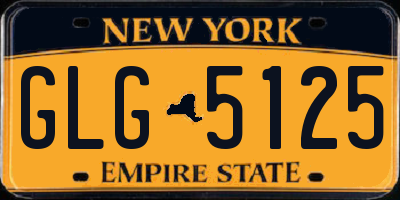 NY license plate GLG5125