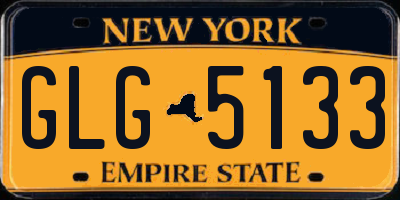 NY license plate GLG5133