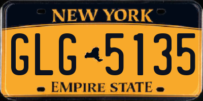 NY license plate GLG5135