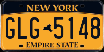 NY license plate GLG5148