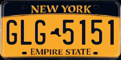 NY license plate GLG5151