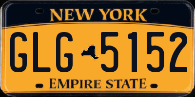 NY license plate GLG5152