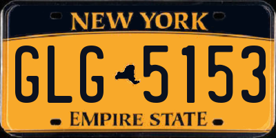 NY license plate GLG5153