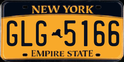 NY license plate GLG5166