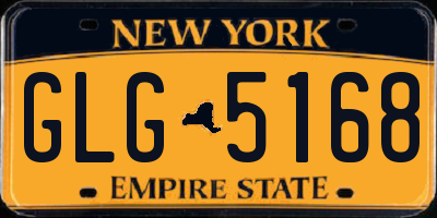 NY license plate GLG5168