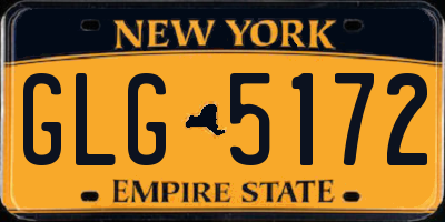 NY license plate GLG5172