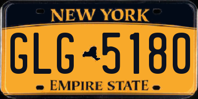 NY license plate GLG5180