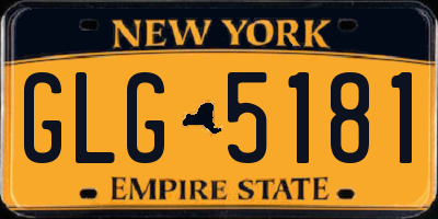 NY license plate GLG5181