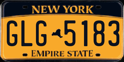 NY license plate GLG5183