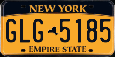NY license plate GLG5185