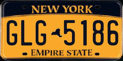 NY license plate GLG5186