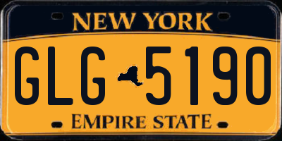 NY license plate GLG5190