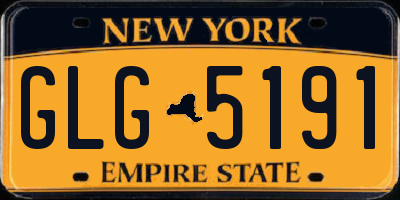 NY license plate GLG5191
