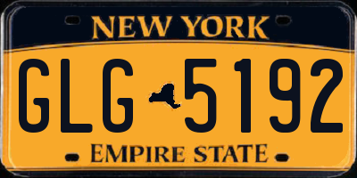 NY license plate GLG5192