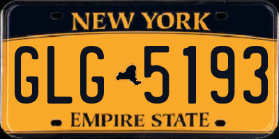 NY license plate GLG5193