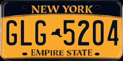 NY license plate GLG5204