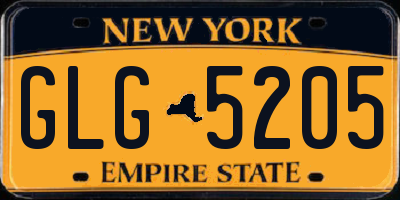 NY license plate GLG5205