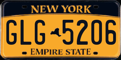 NY license plate GLG5206