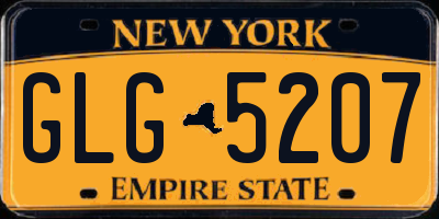 NY license plate GLG5207