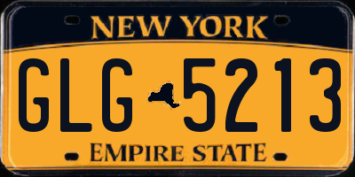 NY license plate GLG5213