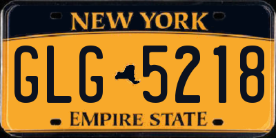 NY license plate GLG5218