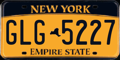 NY license plate GLG5227