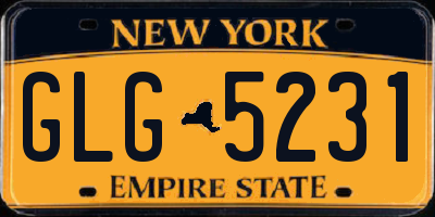 NY license plate GLG5231