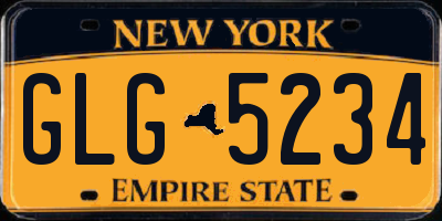 NY license plate GLG5234