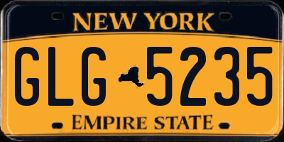 NY license plate GLG5235