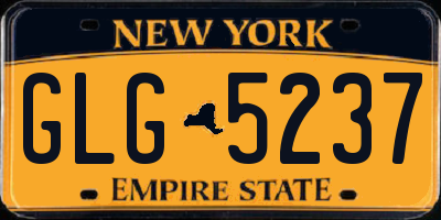NY license plate GLG5237
