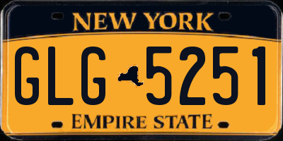 NY license plate GLG5251