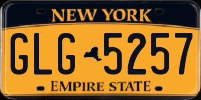NY license plate GLG5257