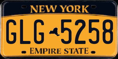 NY license plate GLG5258