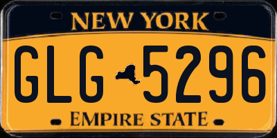 NY license plate GLG5296