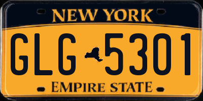 NY license plate GLG5301