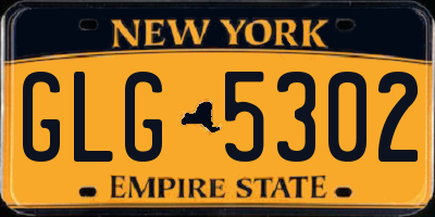 NY license plate GLG5302
