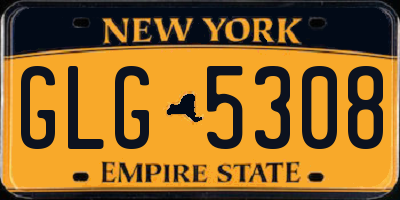 NY license plate GLG5308